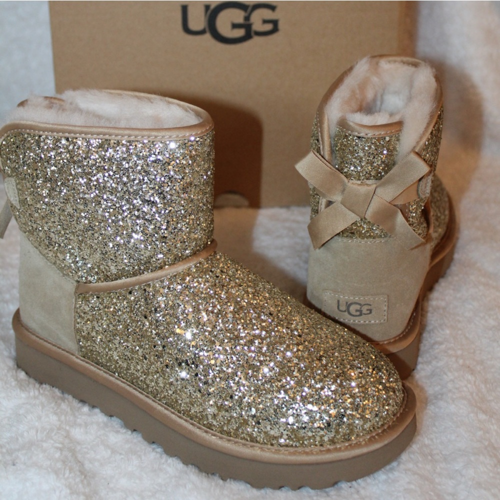 UGG Gold Mini Bow Cosmos Boots